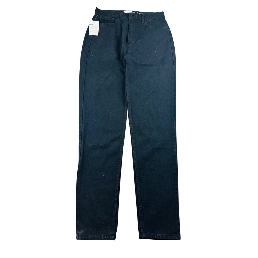 American Apparel Jeans Women 31 Black The High Waisted Jean Mom High Rise Grunge
